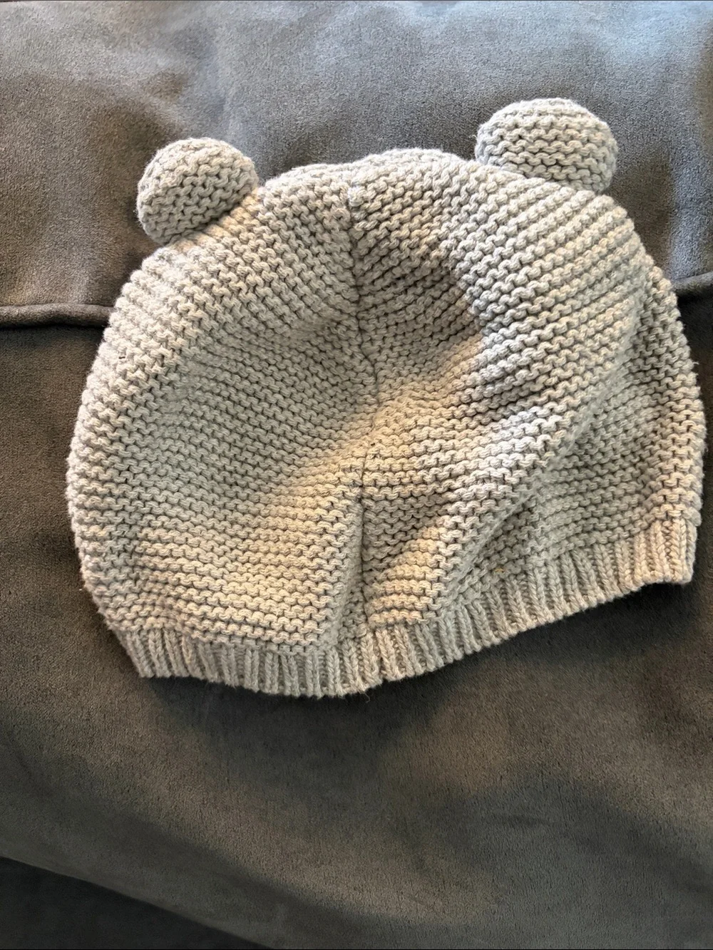 GAP Kids Cream Knit Bear-Ear Beanie